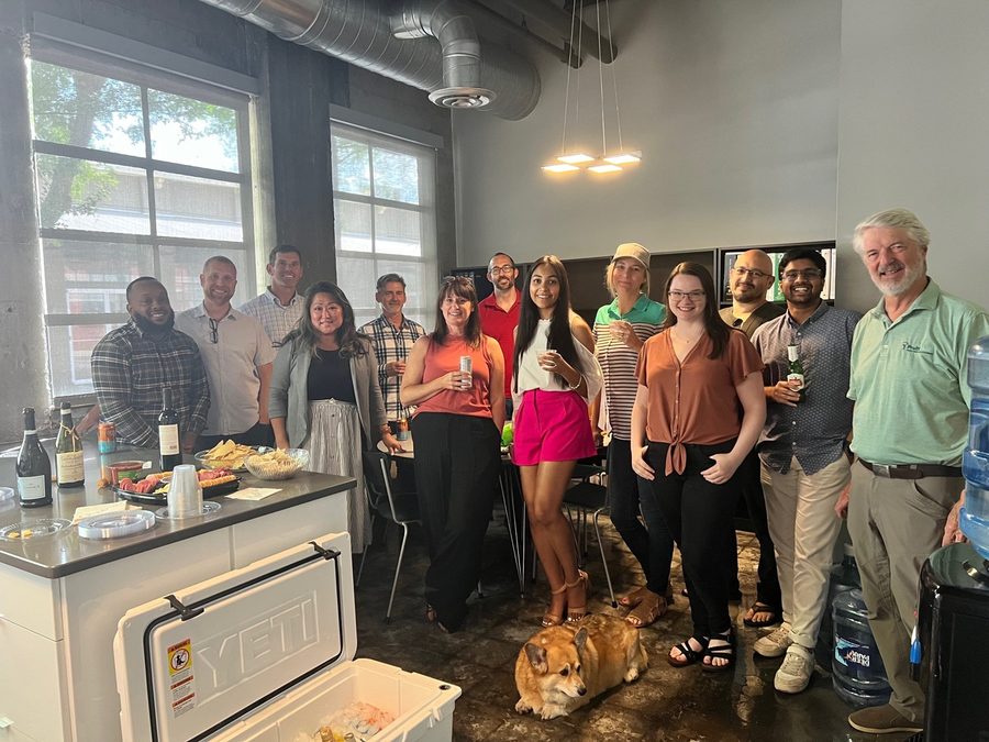 Wolf Engineering team gathering for lunch