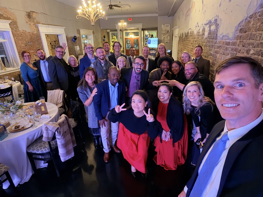 Wolf Engineering team celebrating together